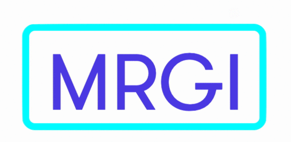 MRGI logo with animated letter i